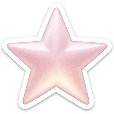 pale pink star sparkle sticker