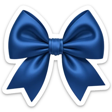 Dark blue bow sticker