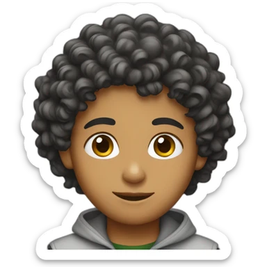 An Arab boy with curly hairs sticker