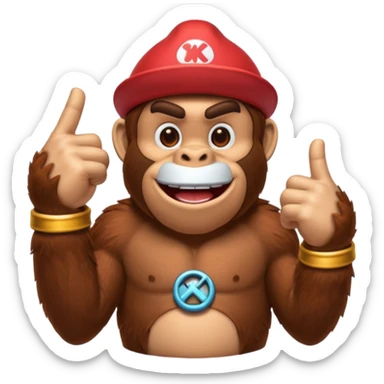 donkey kong making 👌 sticker