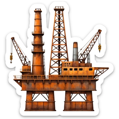 simple oil rig sticker