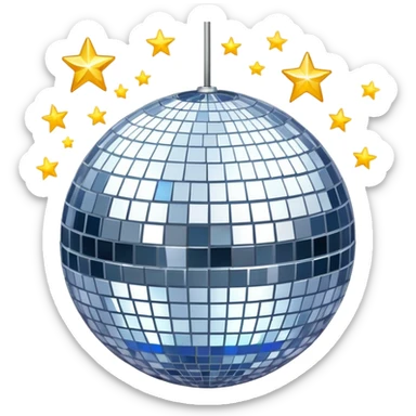 Disco ball with stars for 'Everybody' by Backstreet Boys sticker