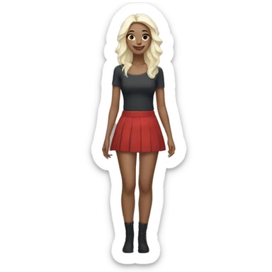 Snow Flake tights and mini skirt  sticker