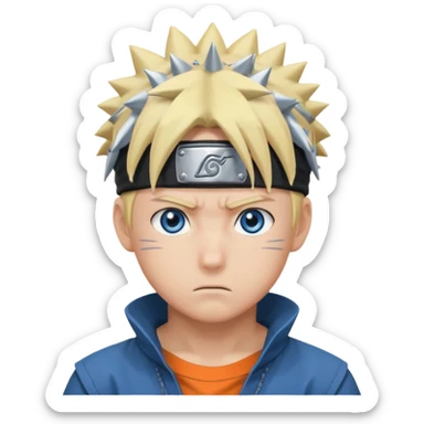 Naruto Anime style boy head sticker