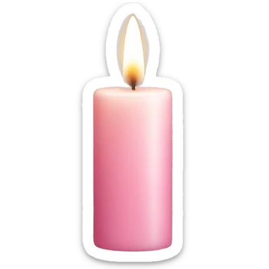 light pink candle sticker