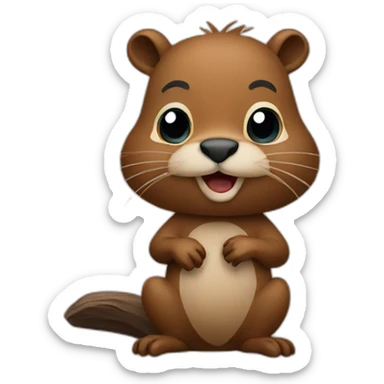 Beaver busy sticker