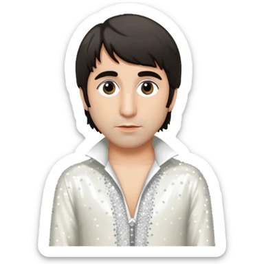 Keith Moon with white sequin outfit sticker