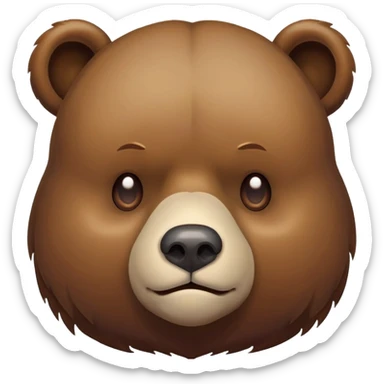 Bear with eyes closed hard sticker