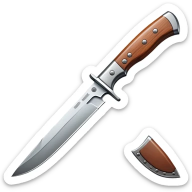 hunting knife with sharp edge sticker