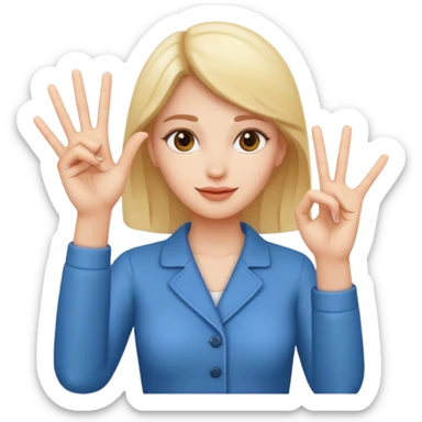 decision gesture women hands OK Signal sticker