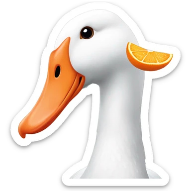 A white goose and some oranges 🍊  sticker