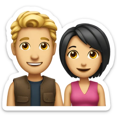 flirt couple sticker