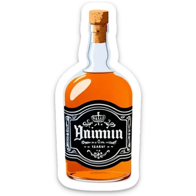 whiskey bottle sticker