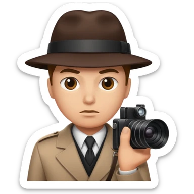 Spy with camera sticker