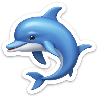 cute blue dolphin border sticker