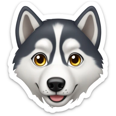 Husky with different colored eyes sticker