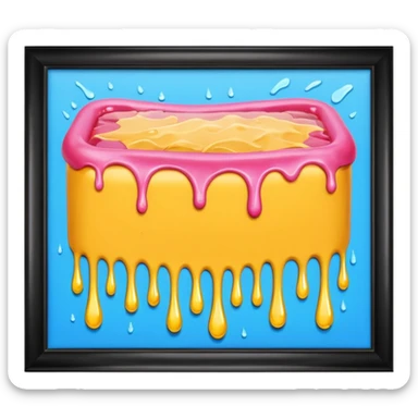 surreal dali style melting spam  watch landscape sticker