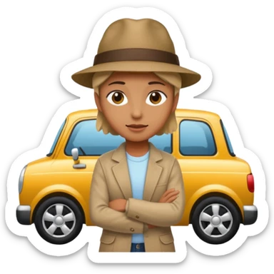 A car ave hat sticker