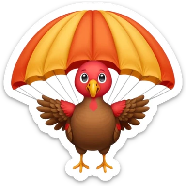 Turkey wearing a parachute  sticker