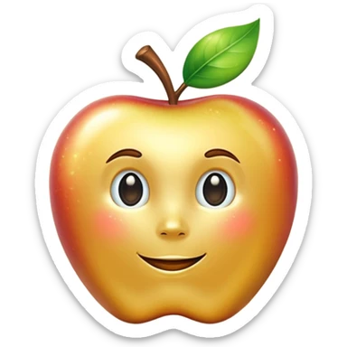 Enchanted golden apple sticker
