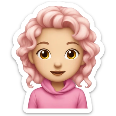 cute girlie with pink ིྀ  sticker