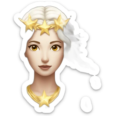 White Star goddess sticker