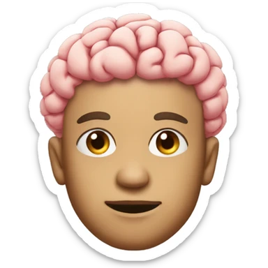 One almighty big brain of future colorfull  sticker