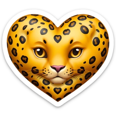 Cœur léopard sticker
