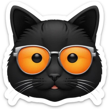 Cat with sunglasses sticker