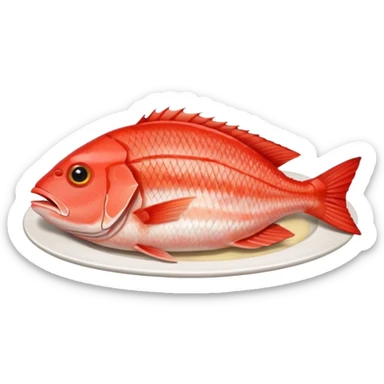 red snapper fish dinner sticker