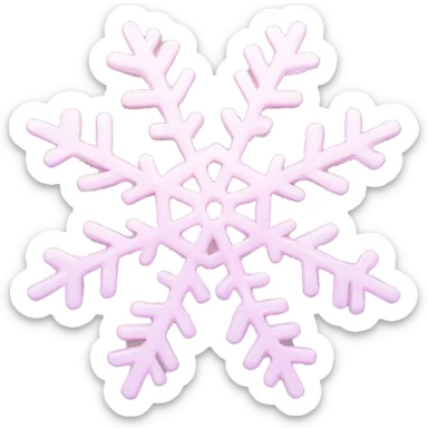 pastel pink snowflake  sticker