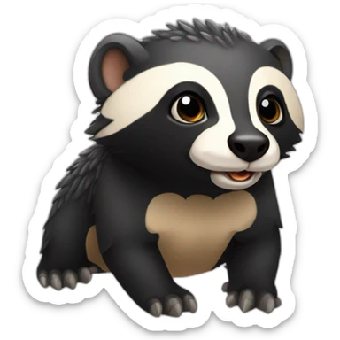 Cute honeybadger sticker