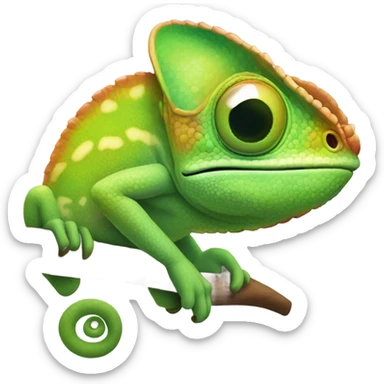 chameleon  look up sticker