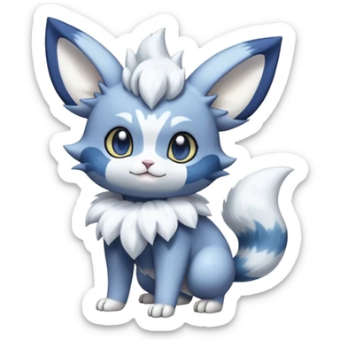 Meowstic-Minccino-Espurr-Fakémon-hybrid-creature (full body)  sticker