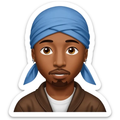 2Pac only face and durage sticker