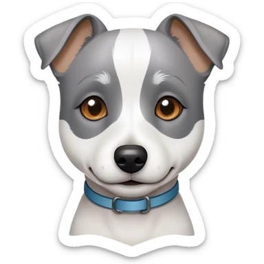 dog gray jack russel terrier  sticker