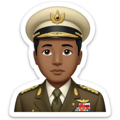 ​Cinematic Realistic Portrait of Sukarno, depicted in a lifelike, realistic style based on his iconic portrait, showcasing his thoughtful, charismatic expression in period attire, rendered with detailed textures and warm, evocative lighting that captures his pioneering spirit and national pride, sticker