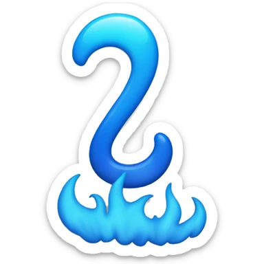 Blue fire emoji sticker