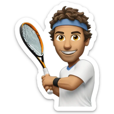 Nadal qui fait du tennis sticker