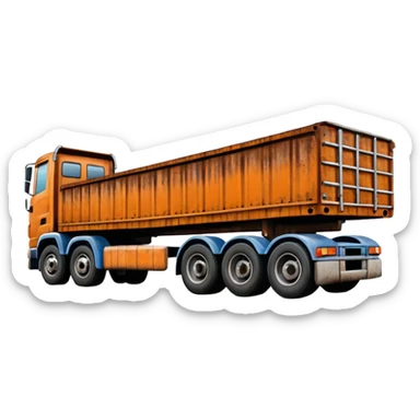 flat bed semi trailer rear view sticker