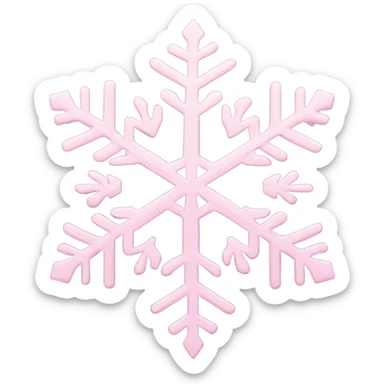 pastel pink snowflake  sticker