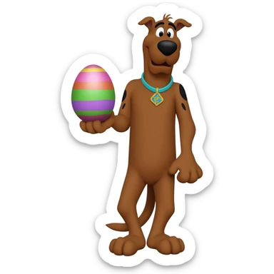 Scooby doo easter sticker
