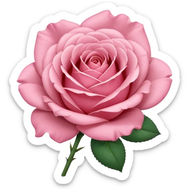 Polaroid photo of a pink rose  sticker