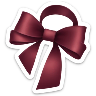 Wine red bow sticker