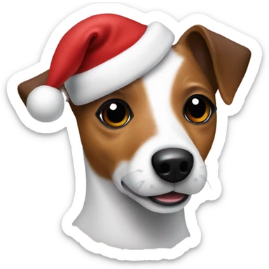 Christmas Jack Russell  sticker