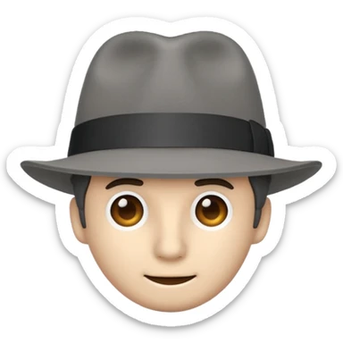 only a gray fedora sticker