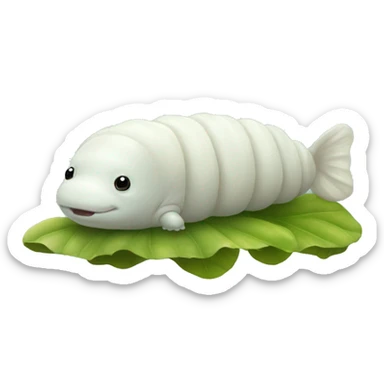 Beluga whale caterpillar bear little legs tardigrade sticker