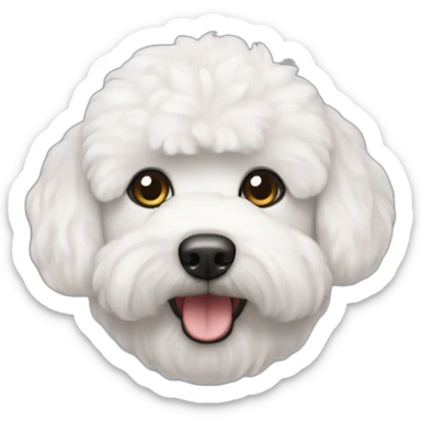 Bichon maltés con coleta sticker