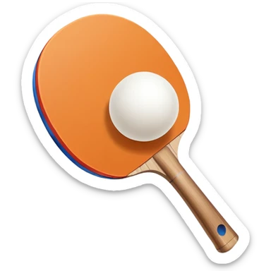 table tennis paddle and ball sticker