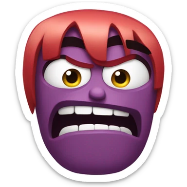Angry inside out sticker